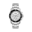 44MM, SILVER METAL CASE, BK BEZEL, CHRONO MVT | https://www.bestnamebadges.com