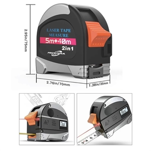 Protable Laser Tape Measure 2-in-1
