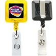 Transparent Square Badge Reel w/ Belt Clip | https://www.bestnamebadges.com
