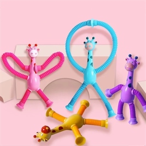 Telescopic Suction Cup Pop Tube Giraffe Toys