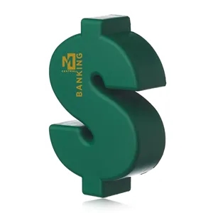 Money Sign Shaped Stress Balls | https://www.bestnamebadges.com