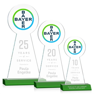 Laidlaw VividPrint™/Etch Award - Green | https://www.bestnamebadges.com