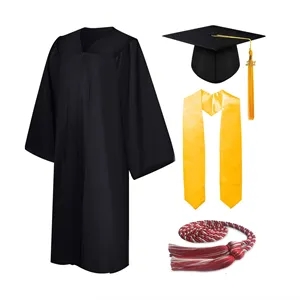 Unisex Adult Matte Graduation Gown Cap Tassel Set