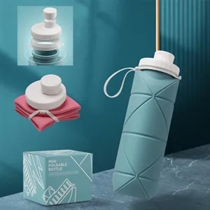 20.3oz Foldable Sport Straw Water Bottle 