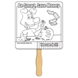 Saving Money Coloring Hand Fans | https://www.bestnamebadges.com
