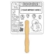 Saving Money Coloring Hand Fans | https://www.bestnamebadges.com