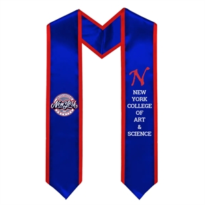 Printed Bridal Satin Graduation Stole with Trim - 72