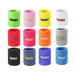 MOQ 50 Outdoor Polyester Cotton Sport Bracer Wristband