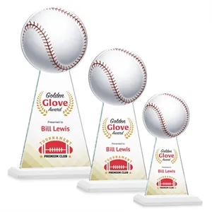 Edenwood Baseball VividPrint™ Award - White | https://www.bestnamebadges.com