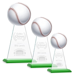 Edenwood Baseball VividPrint/Etch Award - Green | https://www.bestnamebadges.com
