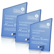 Atchison Blue Slant Award - Silver | https://www.bestnamebadges.com
