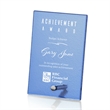 Atchison Blue Rectangle Award - Silver | https://www.bestnamebadges.com