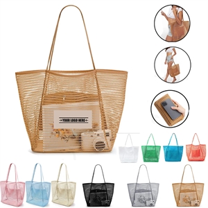 Portable Foldable Mesh Beach Tote Bag