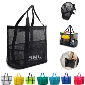 Portable Foldable Mesh Beach Tote Bag