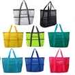Portable Foldable Mesh Beach Tote Bag | https://www.bestnamebadges.com