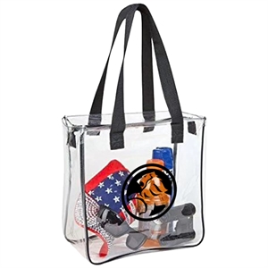 Clear Tote Bag Stadium Compliant Zippered | https://www.bestnamebadges.com