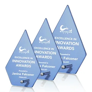 Atchison Blue Diamond Award - Silver | https://www.bestnamebadges.com