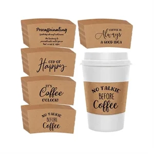 Personalized Corrugated Cup Sleeve W/ Logo