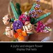 Botanical Collection Flower Bouquet Building Set | https://www.bestnamebadges.com