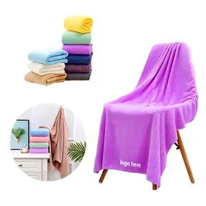 Coral Velvet Bath Towels