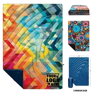 Warm Printed Outdoor Camping Blanket for 1-Person
