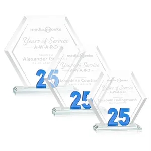 Riviera Anniversary Award No 25 - Blue | https://www.bestnamebadges.com