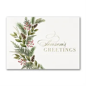 Simple Greenery Holiday Card