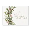 Simple Greenery Holiday Card | https://www.bestnamebadges.com