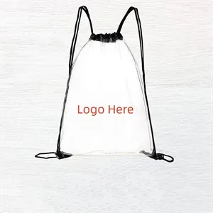 Clear PVC Drawstring Bag Packbag