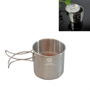304-Food-Grade Stainless Steel Camping Cups with lid