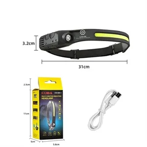 Head mounted induction rechargeable led headlight