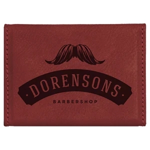 Rose Leatherette Business Card Holder