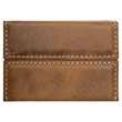 Rustic/Gold Leatherette Business Card Holder | https://www.bestnamebadges.com