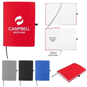 Book Club rPET Felt Notebook | https://www.bestnamebadges.com