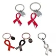 Metal Ribbon Keychain (Red) | https://www.bestnamebadges.com