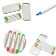 Blossom Colorful Ballpoint Pen Highlighter Set | https://www.bestnamebadges.com