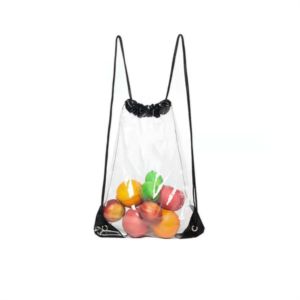 Personalized Clear PVC Drawstring Bag