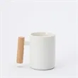 Wooden handle mug set | https://www.bestnamebadges.com