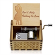 Retro Hand Crank Crafts Wooden Music Box | https://www.bestnamebadges.com