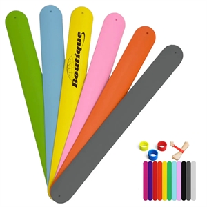 Rainbow Silicone Slap Color Snap Bracelet