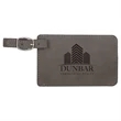 Gray Leatherette Luggage Tag | https://www.bestnamebadges.com
