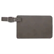 Gray Leatherette Luggage Tag | https://www.bestnamebadges.com