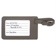 Gray Leatherette Luggage Tag | https://www.bestnamebadges.com