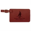 Rose Leatherette Luggage Tag | https://www.bestnamebadges.com