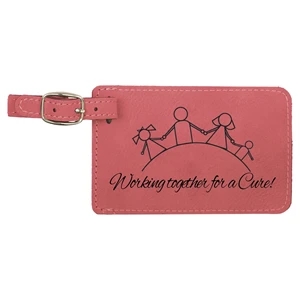 Pink Leatherette Luggage Tag