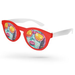 2-Tone Andy Pinhole Sunglasses w/ 1-color imprint