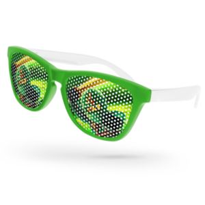 2-Tone Frog Pinhole Sunglasses w/ 1-color imprint