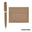 Hugo Boss® Ballpoint Pen & Card Holder Set | https://www.bestnamebadges.com