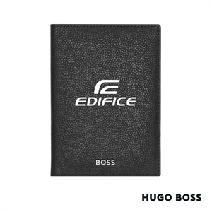 Hugo Boss® Classic Grained Passport Holder | https://www.bestnamebadges.com
