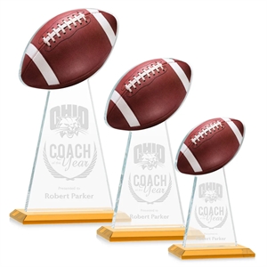 Edenwood Football VividPrint/Etch Award - Amber | https://www.bestnamebadges.com